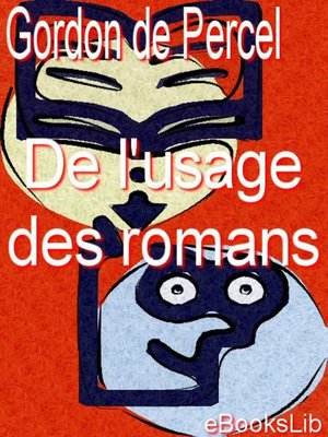 cover image of De l'usage des romans